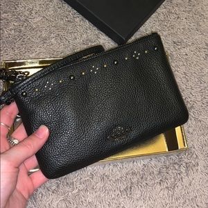 coach studded wristlet